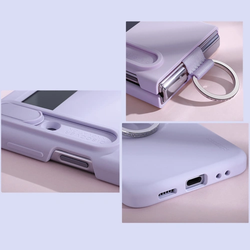 Etui Nillkin CamShield Silky Silicone Samsung Galaxy Z Flip 4 niebieskie