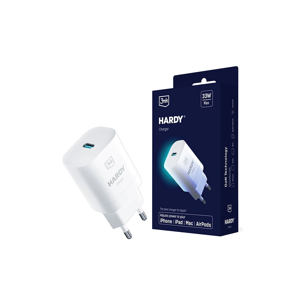Hurtownia GSM - Netzteil 3MK Hardy GaN Charger für Apple 33W Power Delivery USB-C - 3MK4699 - {ean13} - Hurt