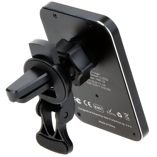 Uchwyt samochodowy z ładowaniem bezprzewodowym dla Apple MagSafe 3MK Hardy MagCharger 15W