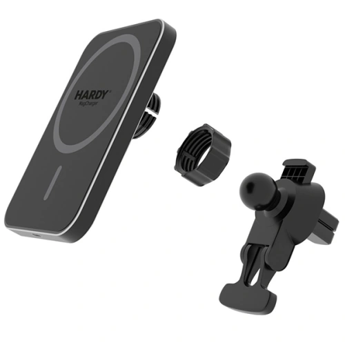 Uchwyt samochodowy z ładowaniem bezprzewodowym dla Apple MagSafe 3MK Hardy MagCharger 15W