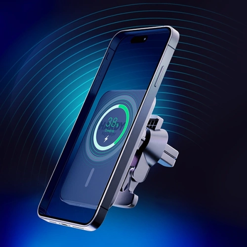 Uchwyt samochodowy z ładowaniem bezprzewodowym dla Apple MagSafe 3MK Hardy MagCharger 15W