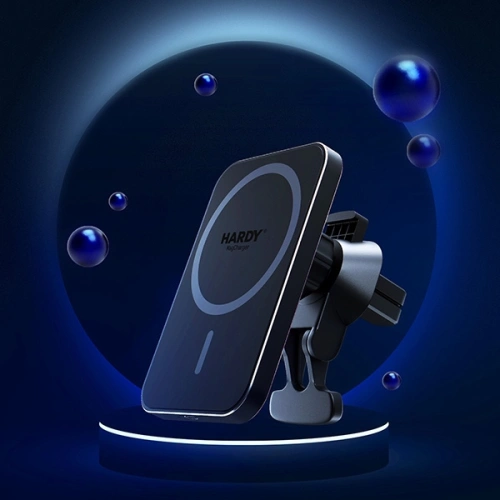 Uchwyt samochodowy z ładowaniem bezprzewodowym dla Apple MagSafe 3MK Hardy MagCharger 15W