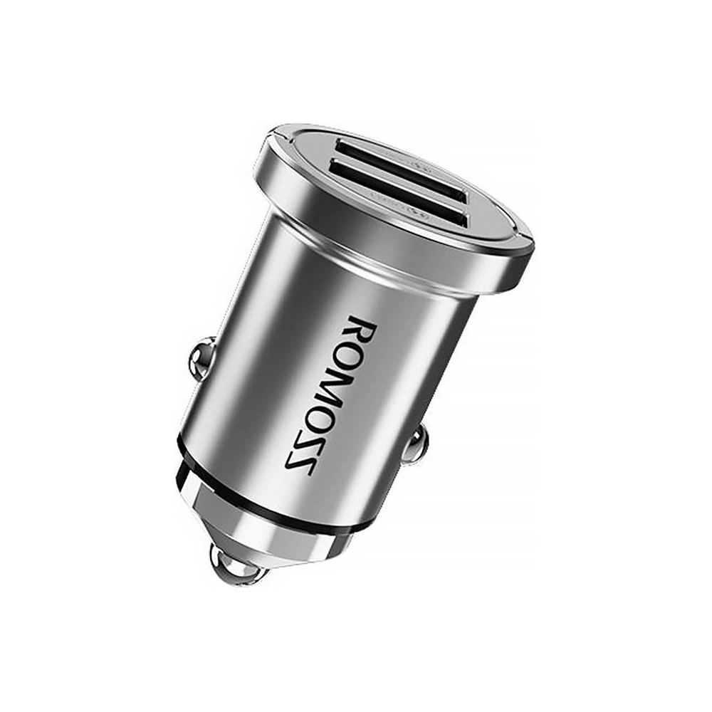 Hurtownia GSM - Autós töltő Romoss AT24D, 2x USB, 24W (ezüst) - ROM49 - {ean13} - Hurt