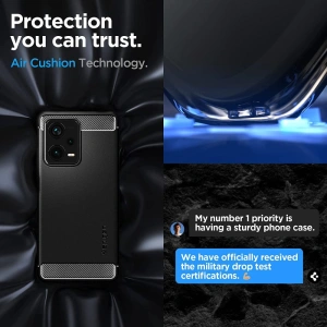 Hurtownia GSM - Etui Spigen Rugged Armor Xiaomi Redmi Note 12 Pro+ Plus 5G Matt Fekete - SPN2827 - {ean13} - Hurt