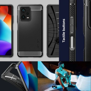 Hurtownia GSM - Etui Spigen Rugged Armor Xiaomi Redmi Note 12 Pro+ Plus 5G Matt Fekete - SPN2827 - {ean13} - Hurt