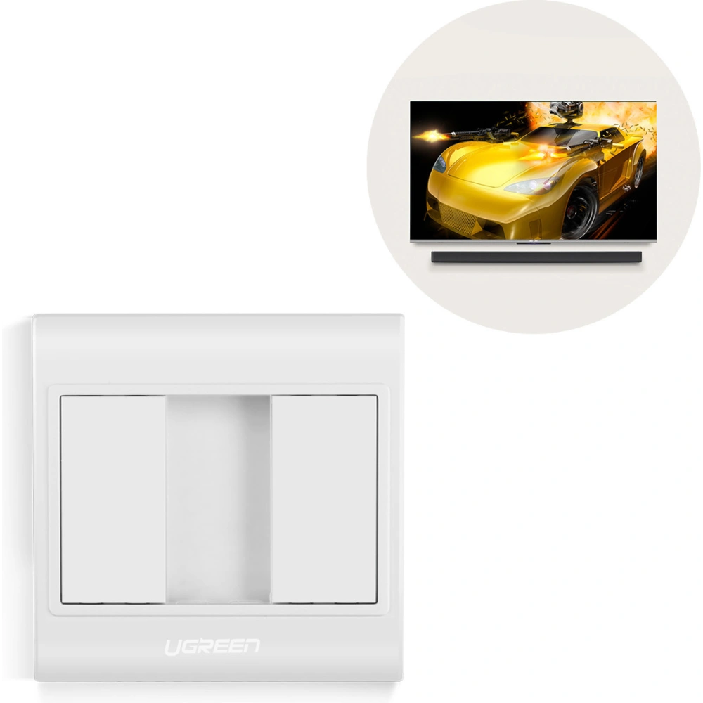 Hurtownia GSM - Ramka naścienna UGREEN HDMI (Socket 86) biała - UGR1481 - {ean13} - Hurt
