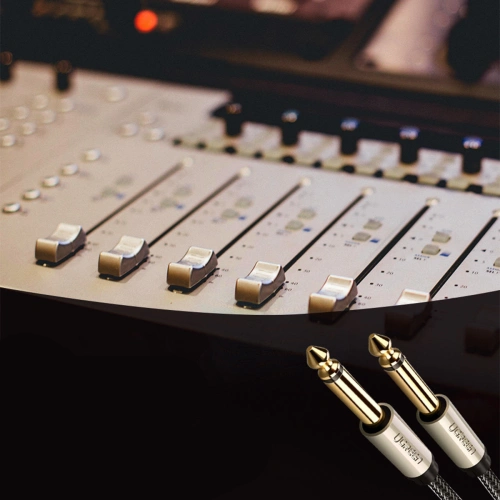 Kabel UGREEN AV128 mono TS jack 6,35mm - jack 6,35mm 5m szary