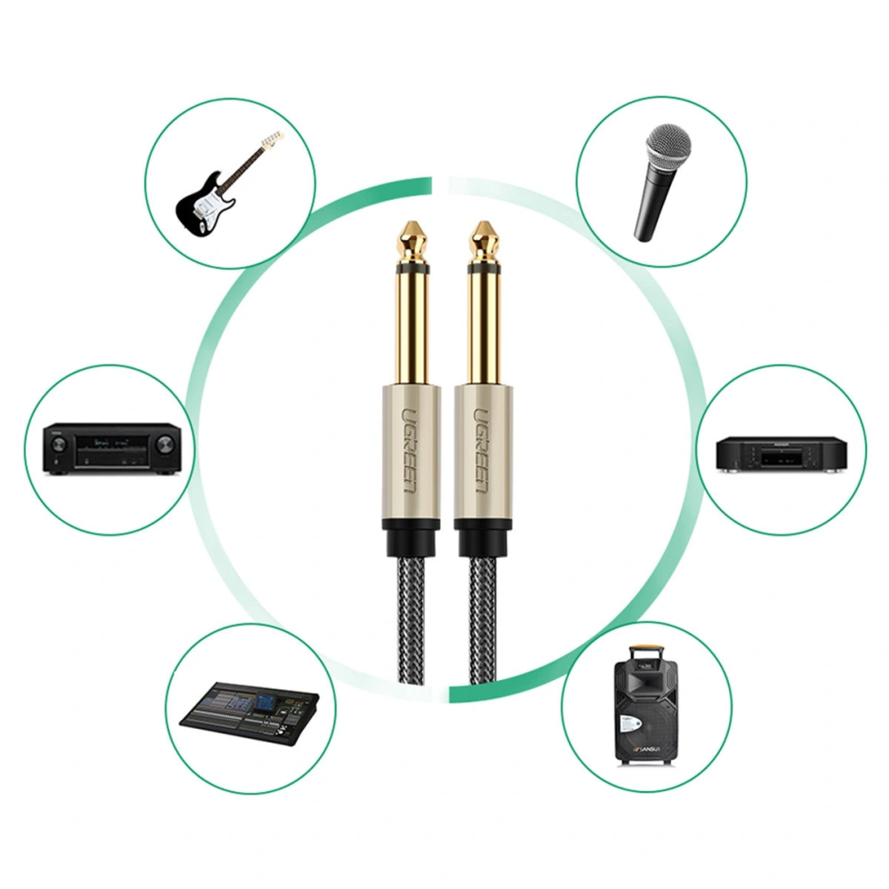 Hurtownia GSM - Kabel UGREEN AV128 mono TS jack 6,35mm - jack 6,35mm 5m šedý - UGR1482 - {ean13} - Hurt