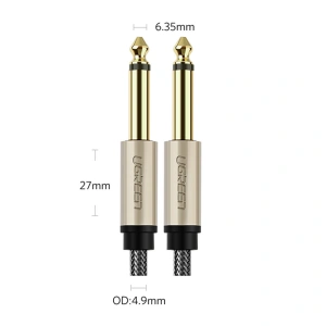 Wholesale UGREEN AV128 mono TS jack 6.35mm - jack 6.35mm 5m grey cable - UGR1482 - {ean13} - Hurt