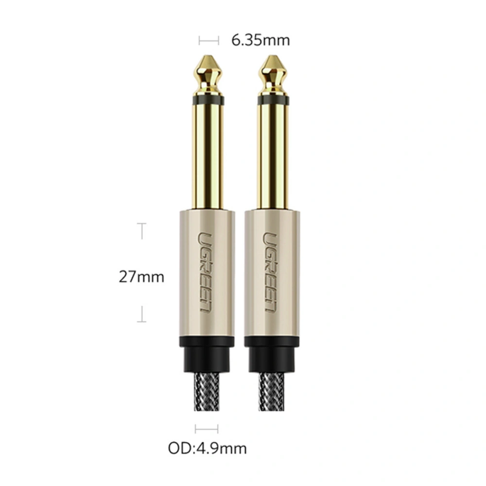 Hurtownia GSM - Kabel UGREEN AV128 mono TS jack 6,35mm - jack 6,35mm 5m šedý - UGR1482 - {ean13} - Hurt