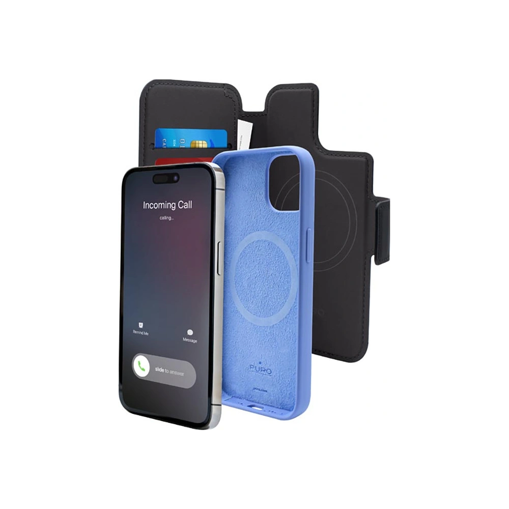 Hurtownia GSM - Etui PURO Folio MagSafe Case Apple iPhone 14/13/12/12 Pro (schwarz) - PUR655 - {ean13} - Hurt