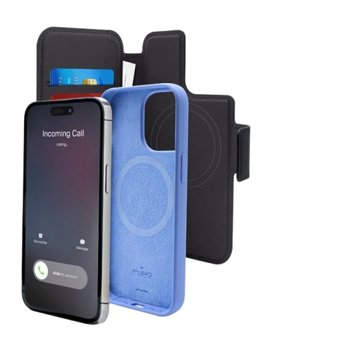 Etui PURO Folio MagSafe Case Apple iPhone 14 Pro/13 Pro (czarny)