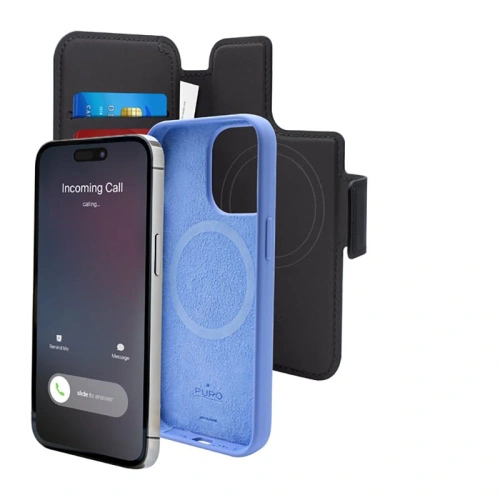 Etui PURO Folio MagSafe Case Apple iPhone 14 Pro Max/13 Pro Max (czarny)