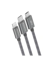 Cablu USB Romoss CB25N 3w1 USB-A/USB-C - Lightning - microUSB 3A 1m (gri)