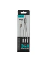 Hurtownia GSM - Cablul USB Romoss CB25A 3w1 USB-A/USB-C - Lightning - microUSB 3A 1.5m (gri) - ROM52 - {ean13} - Hurt