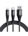 Cable Joyroom S-1230G12 2in1 USB-A/USB-C - Lightning 3A 1.2m (black)