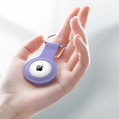 Brelok Crong Silicone Case with Key Ring Apple AirTag (fioletowy)
