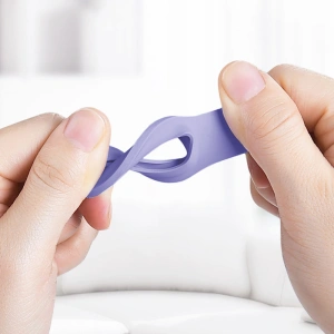 Wholesale Crong Silicone Case with Key Ring Apple AirTag pendant (purple) - CRG591 - {ean13} - Hurt