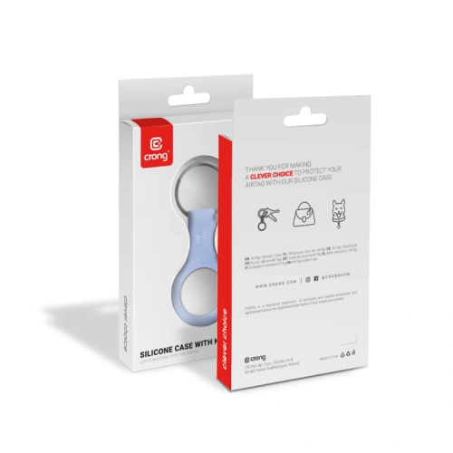 Brelok Crong Silicone Case with Key Ring Apple AirTag (lawendowy)