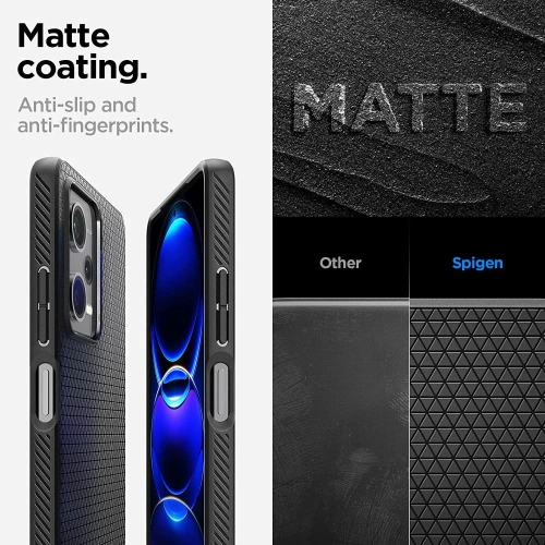 Etui Spigen Liquid Air Xiaomi Redmi Note 12 Pro/POCO X5 Pro 5G Matte Black