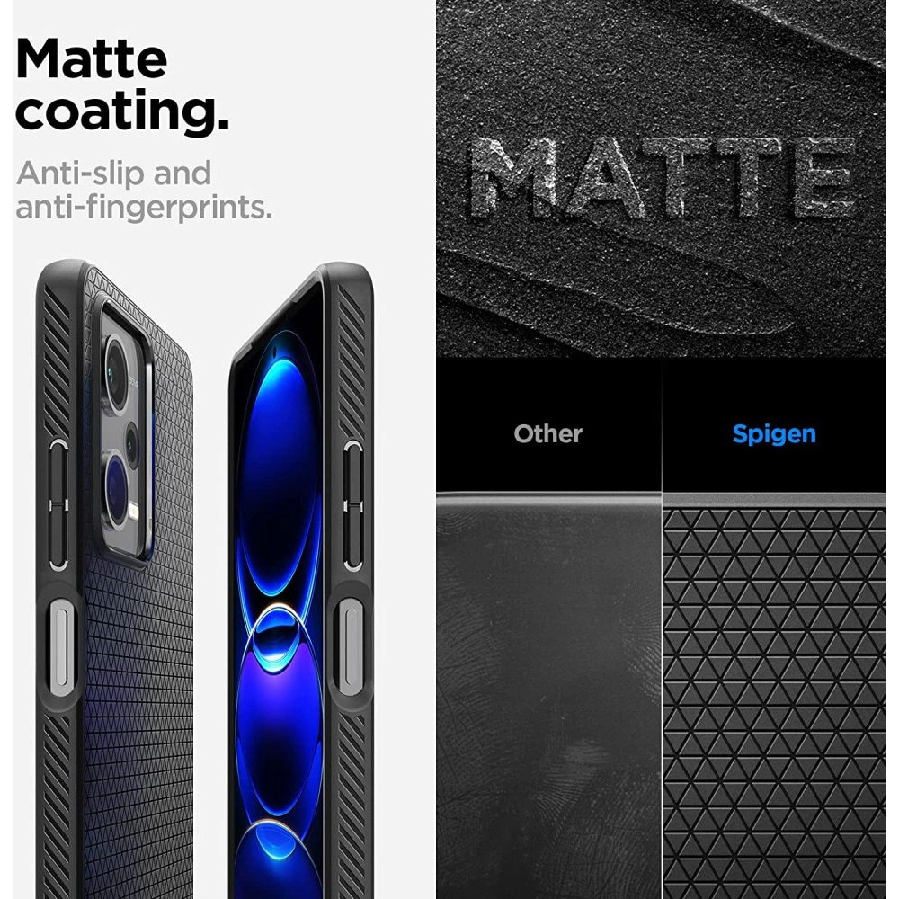 Hurtownia GSM - Spigen Xiaomi Case Liquid Air Redmi Note 12 Pro/POCO X5 Pro 5G Mattschwarz - SPN2828 - {ean13} - Hurt
