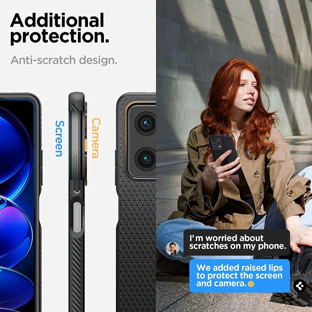 Hurtownia GSM - Spigen Xiaomi Case Liquid Air Redmi Note 12 Pro/POCO X5 Pro 5G Mattschwarz - SPN2828 - {ean13} - Hurt