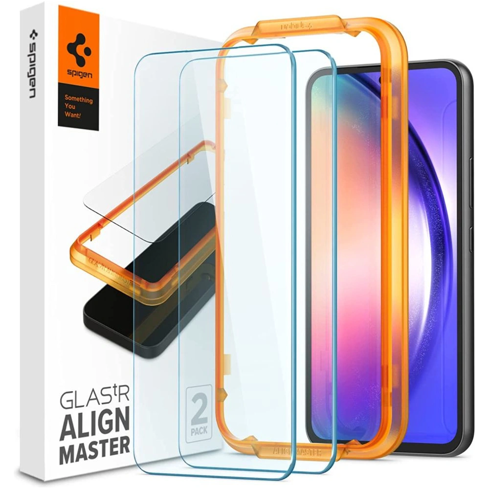 Hurtownia GSM - Tvrzené sklo Spigen GLAS.tR Slim AlignMaster Samsung Galaxy A54 5G Clear [2 PACK] - SPN2830 - {ean13} - Hurt