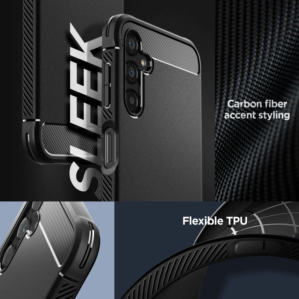 Hurtownia GSM - Etui Spigen Rugged Armor Samsung Galaxy A14 LTE Matt Schwarz - SPN2833 - {ean13} - Hurt