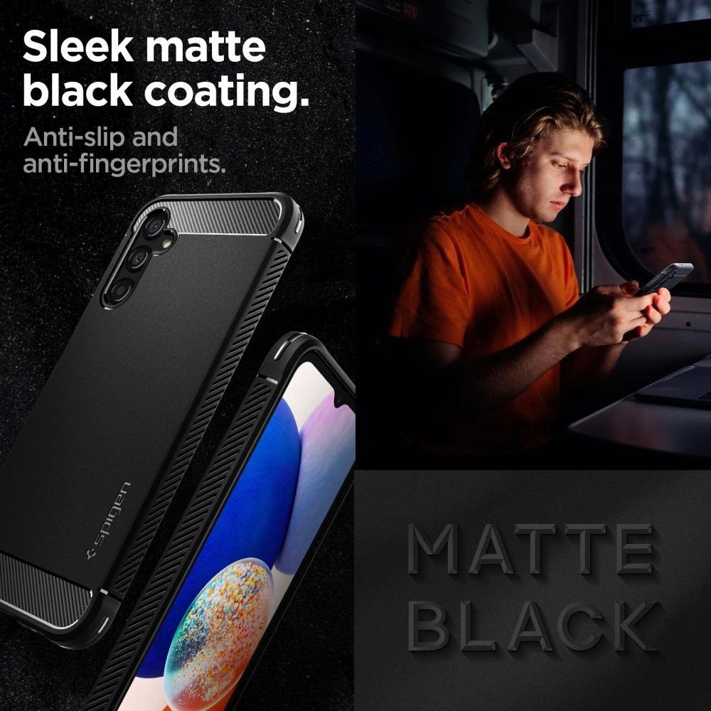 Hurtownia GSM - Etui Spigen Rugged Armor Samsung Galaxy A14 LTE Matt Schwarz - SPN2833 - {ean13} - Hurt