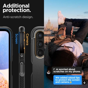 Hurtownia GSM - Etui Spigen Rugged Armor Samsung Galaxy A14 LTE Matt Fekete - SPN2833 - {ean13} - Hurt