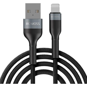 Hurtownia GSM - Cablul Romoss CB12B USB-A/Lightning 2.4A 1m (negru) - ROM54 - {ean13} - Hurt