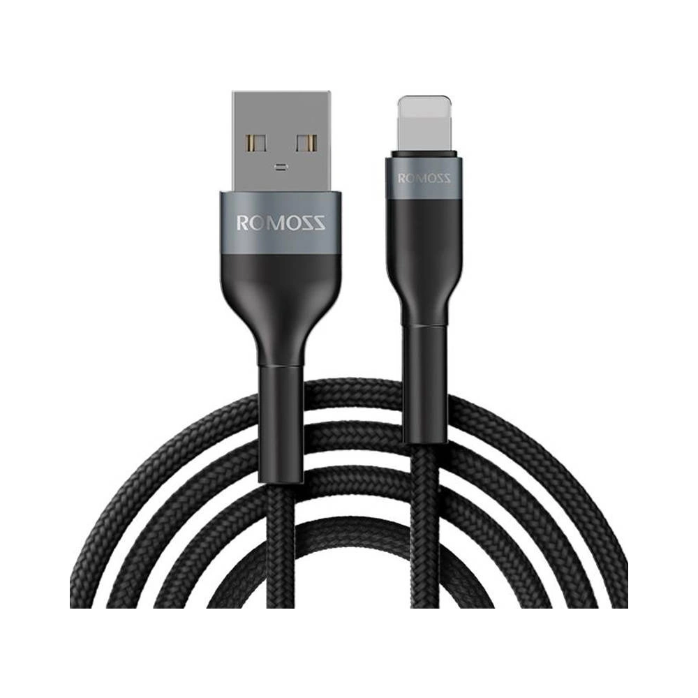 Hurtownia GSM - Kabel Romoss CB12B USB-A/Lightning 2.4A 1m (černý) - ROM54 - {ean13} - Hurt