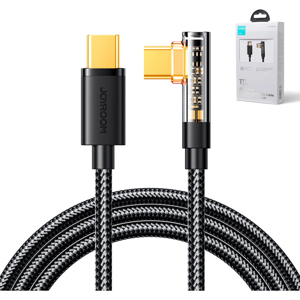 Hurtownia GSM - Kabel winkel Joyroom S-CC100A6 USB-C/USB-C 100W 1,2m schwarz - JYR651 - {ean13} - Hurt
