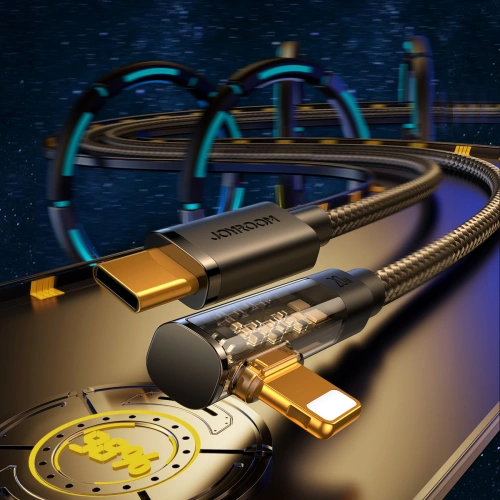 Kabel kątowy Joyroom S-CL020A6 Lightning/USB-C 20W 1,2m czarny