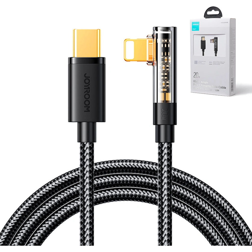 Hurtownia GSM - Cablul unghiular Joyroom S-CL020A6 Lightning/USB-C 20W 1,2m negru - JYR652 - {ean13} - Hurt