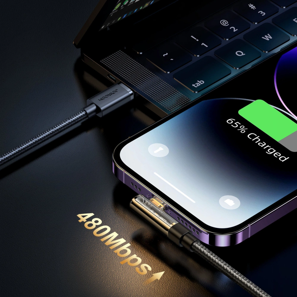 Hurtownia GSM - Kábel szögletes Joyroom S-CL020A6 Lightning/USB-C 20W 1,2m fekete - JYR652 - {ean13} - Hurt