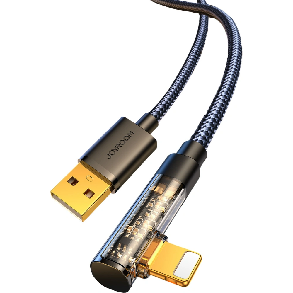 Hurtownia GSM - Cablul unghiular Joyroom S-UL012A6 Lightning/USB-A 2.4A 1,2m negru - JYR653 - {ean13} - Hurt