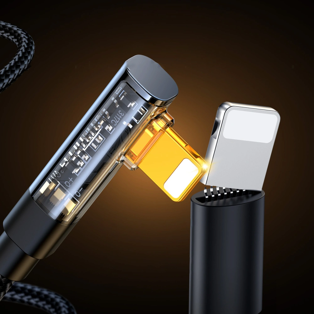 Hurtownia GSM - Cablul unghiular Joyroom S-UL012A6 Lightning/USB-A 2.4A 1,2m negru - JYR653 - {ean13} - Hurt