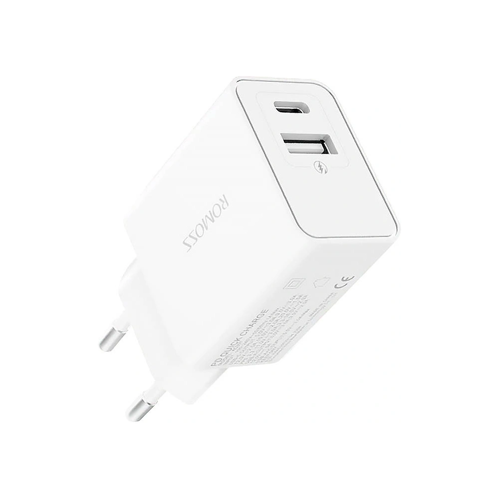 Hurtownia GSM - Síťová nabíječka Romoss AC30T, USB + USB-C, 30W (bílá) - ROM56 - {ean13} - Hurt