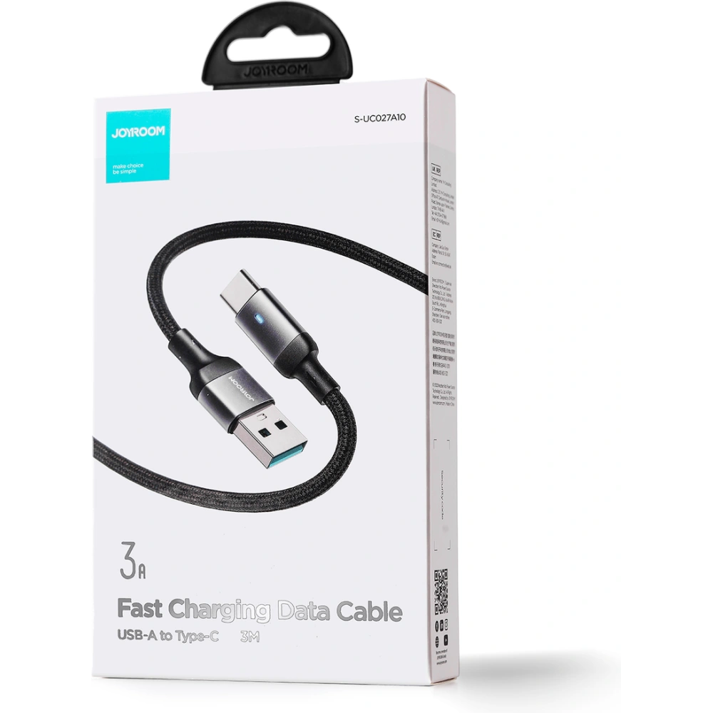 Hurtownia GSM - Kábel Joyroom A10 Series USB-A/USB-C 3A 3m fekete - JYR659 - {ean13} - Hurt