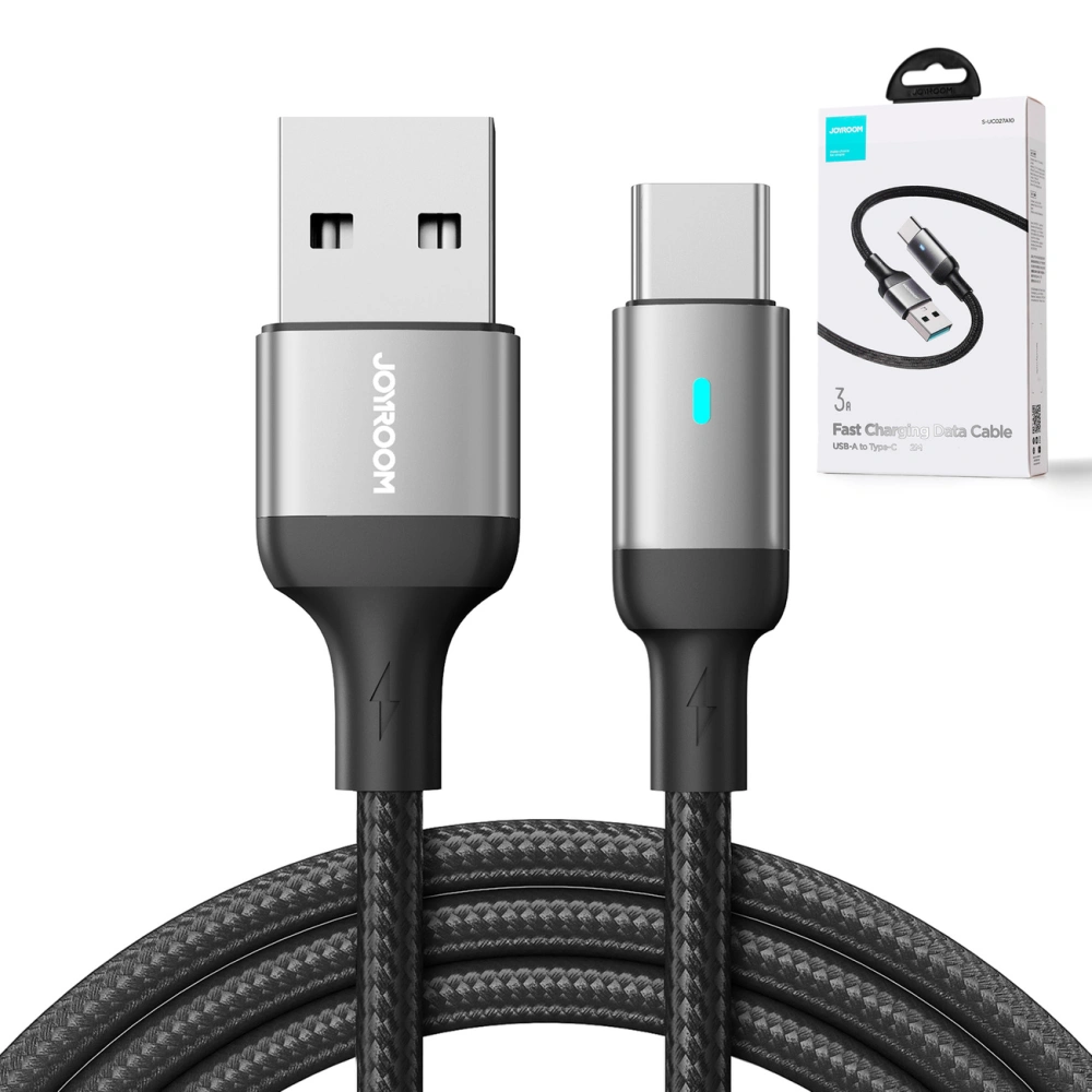Hurtownia GSM - Kábel Joyroom A10 Series USB-A/USB-C 3A 2m fekete - JYR660 - {ean13} - Hurt