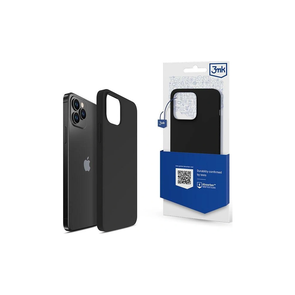 Hurtownia GSM - Etui 3MK silikonový kryt Apple iPhone 12/12 Pro černý/black - 3MK4709 - {ean13} - Hurt