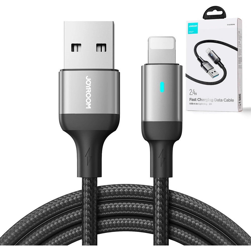 Hurtownia GSM - Kabel Joyroom A10 Series USB-A/Lightning 2.4A 2m černý - JYR666 - {ean13} - Hurt