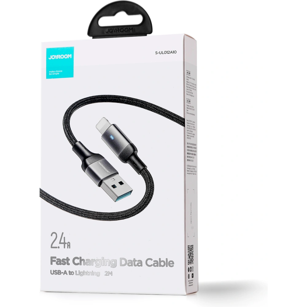Hurtownia GSM - Kabel Joyroom A10 Series USB-A/Lightning 2.4A 2m černý - JYR666 - {ean13} - Hurt