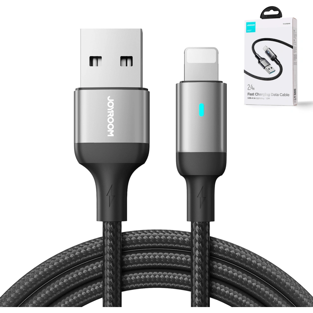 Hurtownia GSM - Kabel Joyroom A10 Series USB-A/Lightning 2.4A 1,2m černý - JYR667 - {ean13} - Hurt