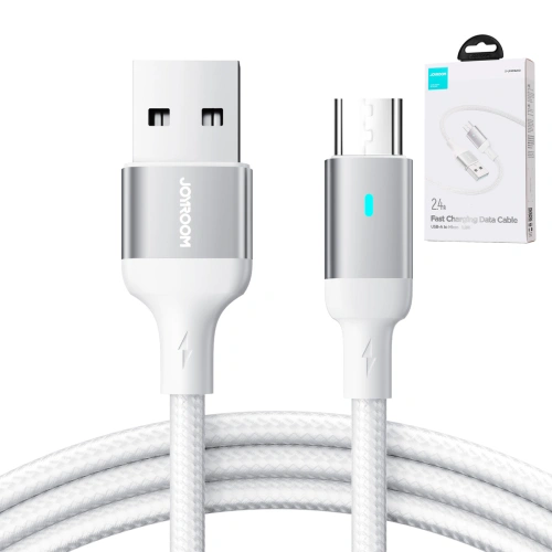 Kabel Joyroom USB-A/microUSB 2.4A 1,2m biały