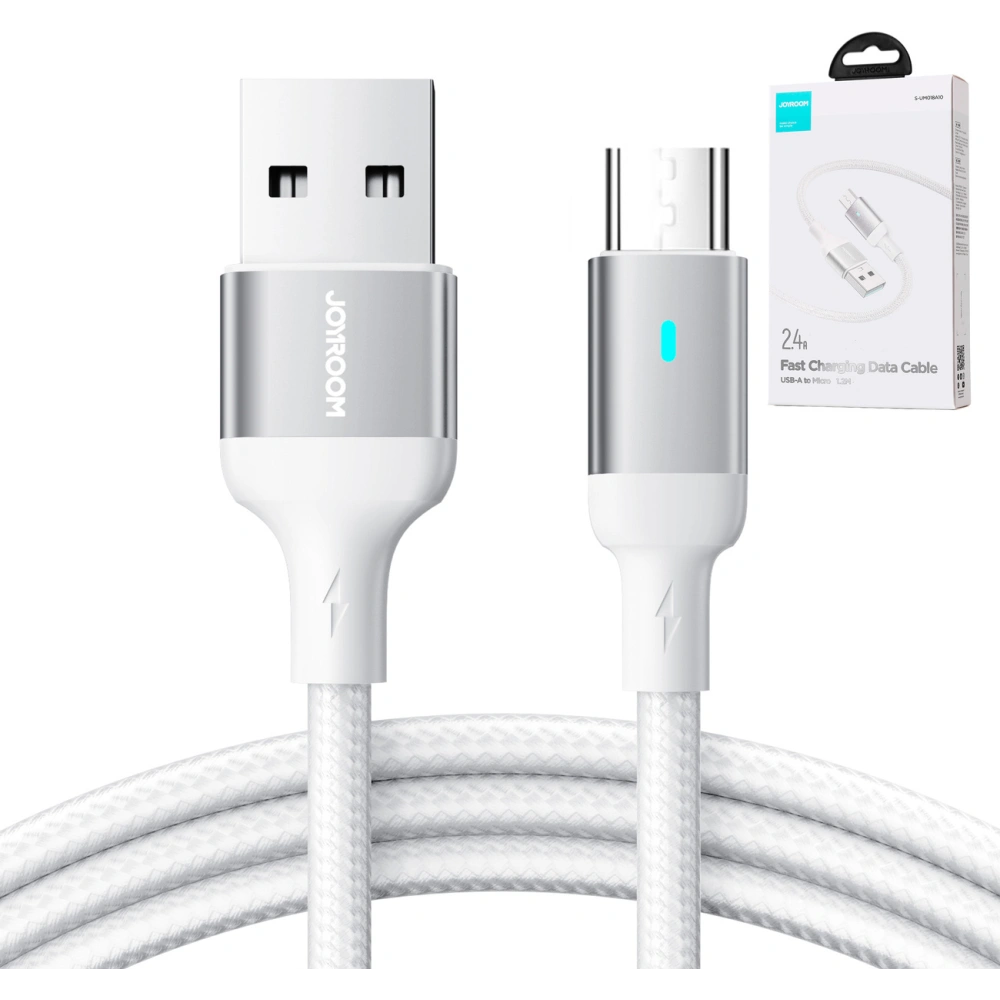 Hurtownia GSM - Kabel Joyroom USB-A/microUSB 2.4A 1,2m bílý - JYR669 - {ean13} - Hurt