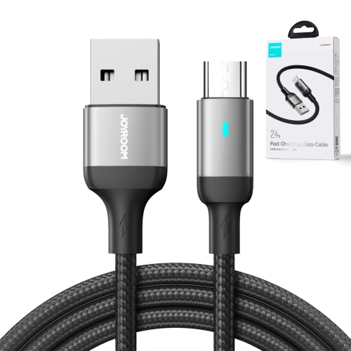 Kabel Joyroom USB-A/microUSB 2.4A 2m czarny