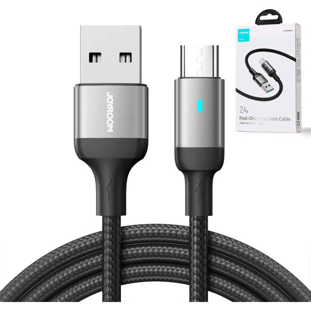 Hurtownia GSM - Cablul Joyroom USB-A/microUSB 2.4A 2m negru - JYR670 - {ean13} - Hurt