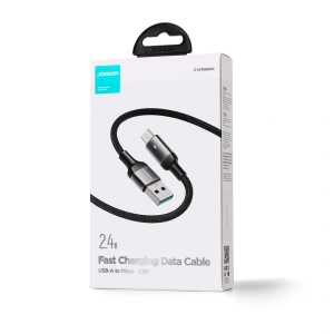 Kabel Joyroom USB-A/microUSB 2.4A 1,2m czarny
